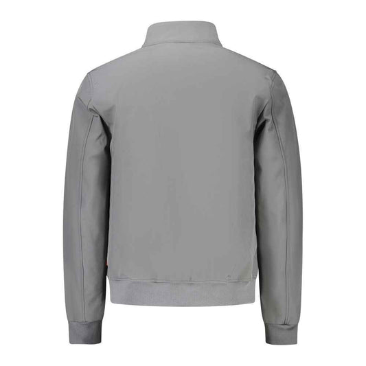 Gray Polyester Men's Jacket