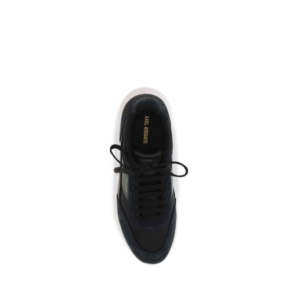 Black Polyester Athletic Sneakers