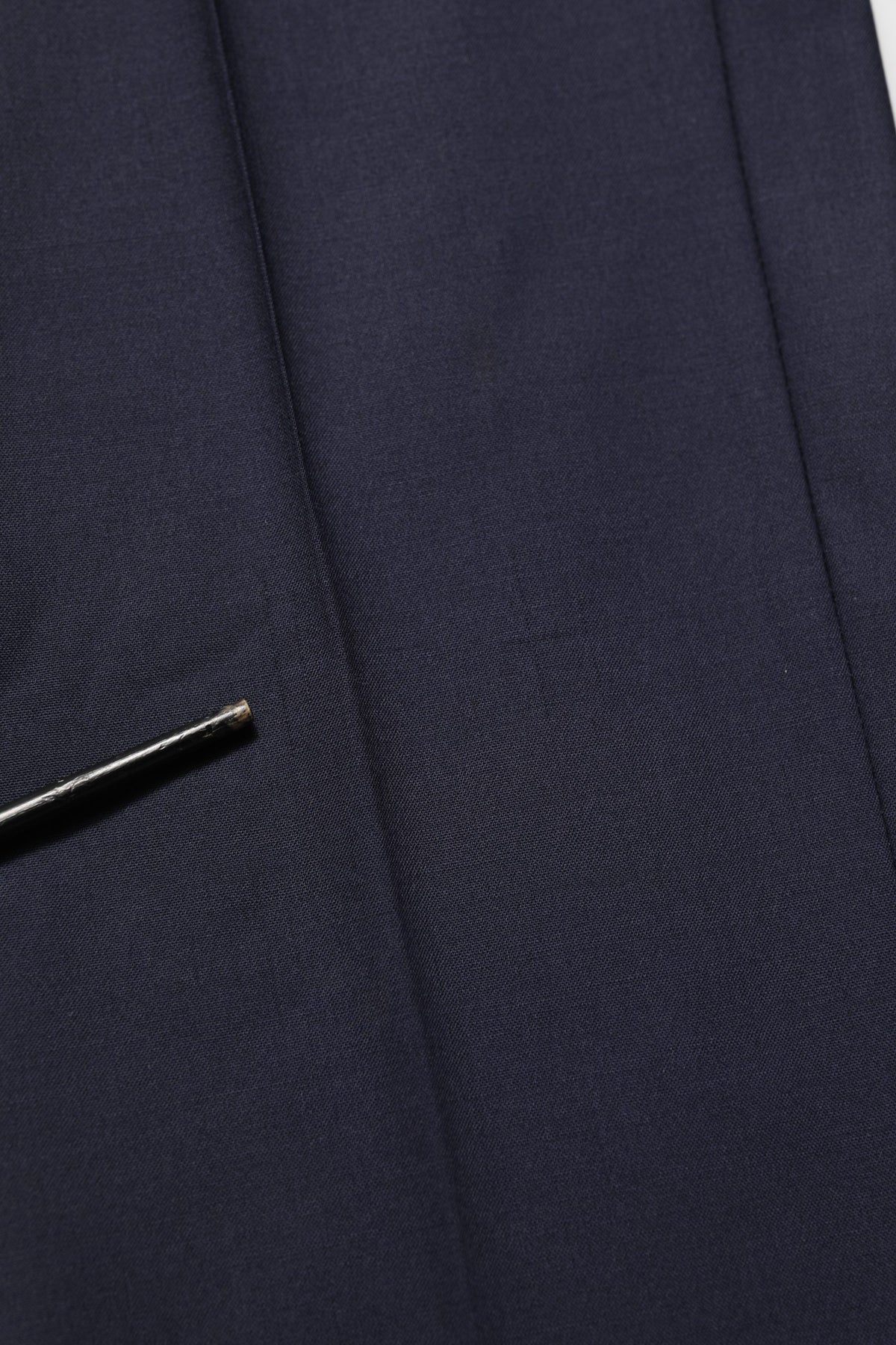 Dark Blue Wool Slim Fit Formal 2 Piece Men Suit