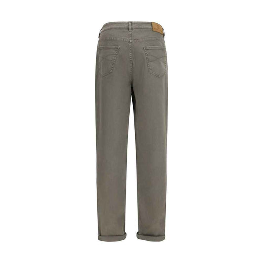 Bicolor Cotton Relaxed Fit Jeans
