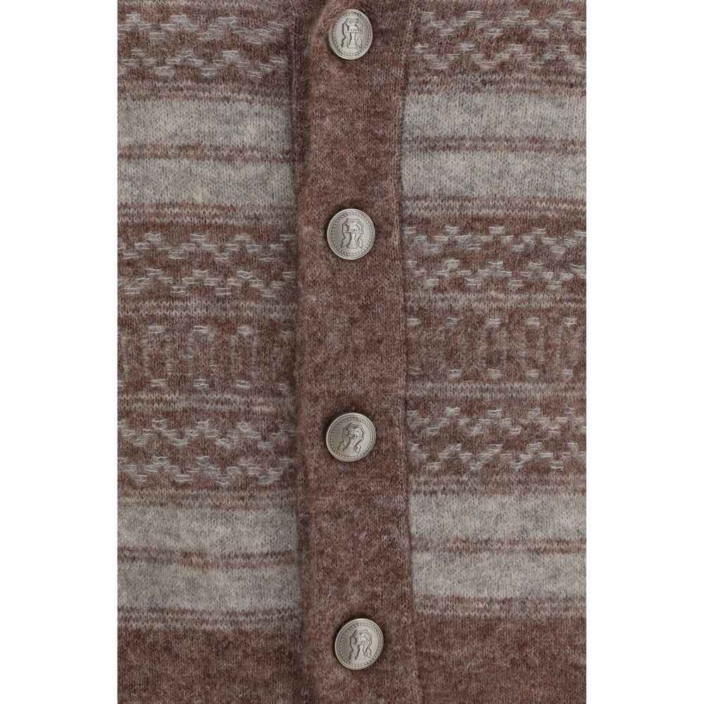 Bordeaux Alpaca Vicugna Pacos Cardigan