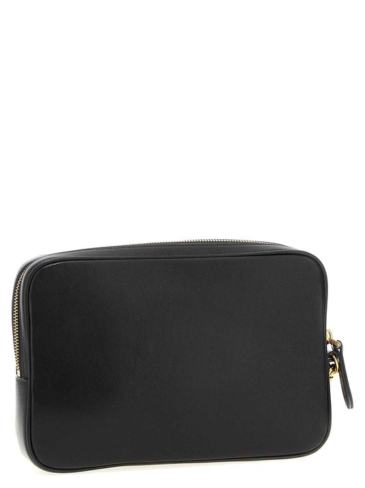 Multicolor Lamb Leather Clutch Bag