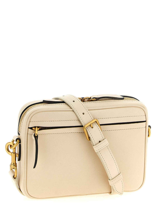 Bicolor Lamb Leather Crossbody Bag