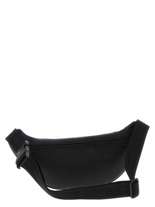 Black Polyethylene Crossbody Bag