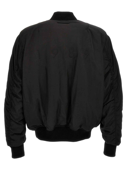 Black Polyester Bomber