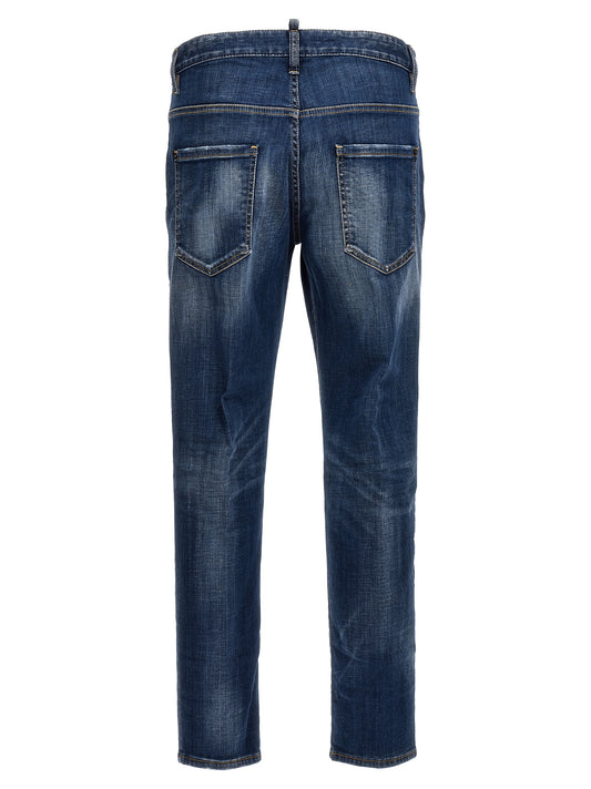 Blue Cotton Relaxed Fit Jeans