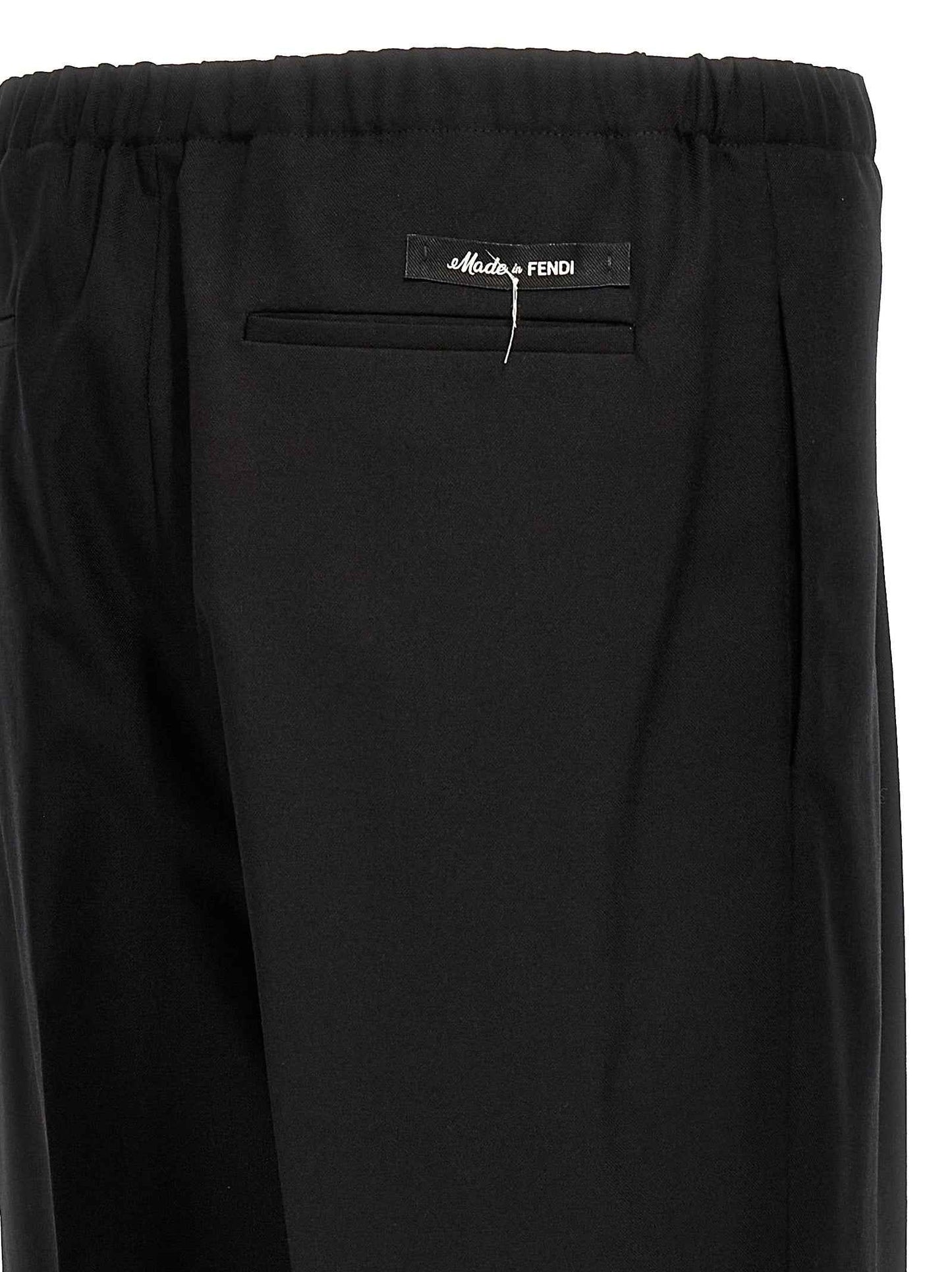 Black Virgin Wool Dress Pants