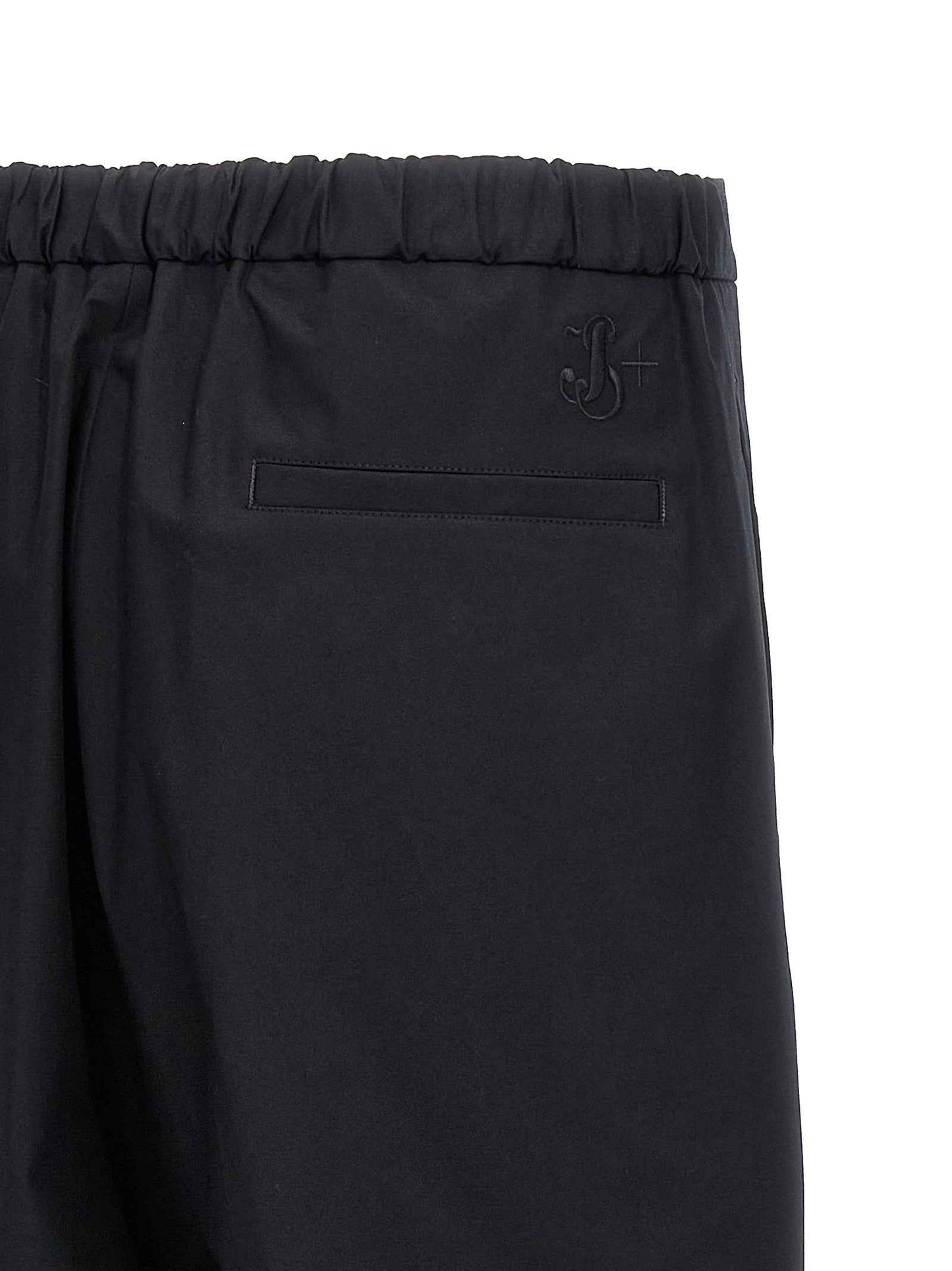 Blue Cotton Casual Pants