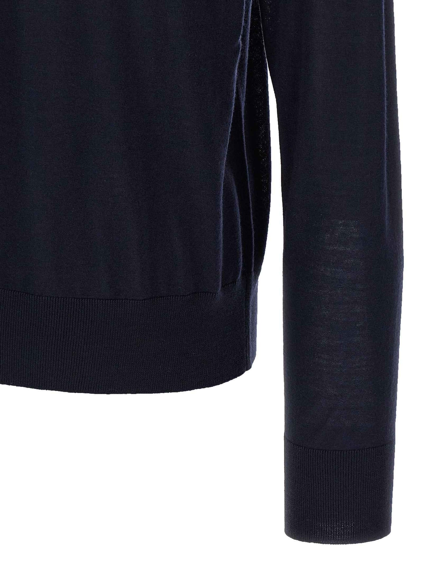 Blue Virgin Wool Cardigan