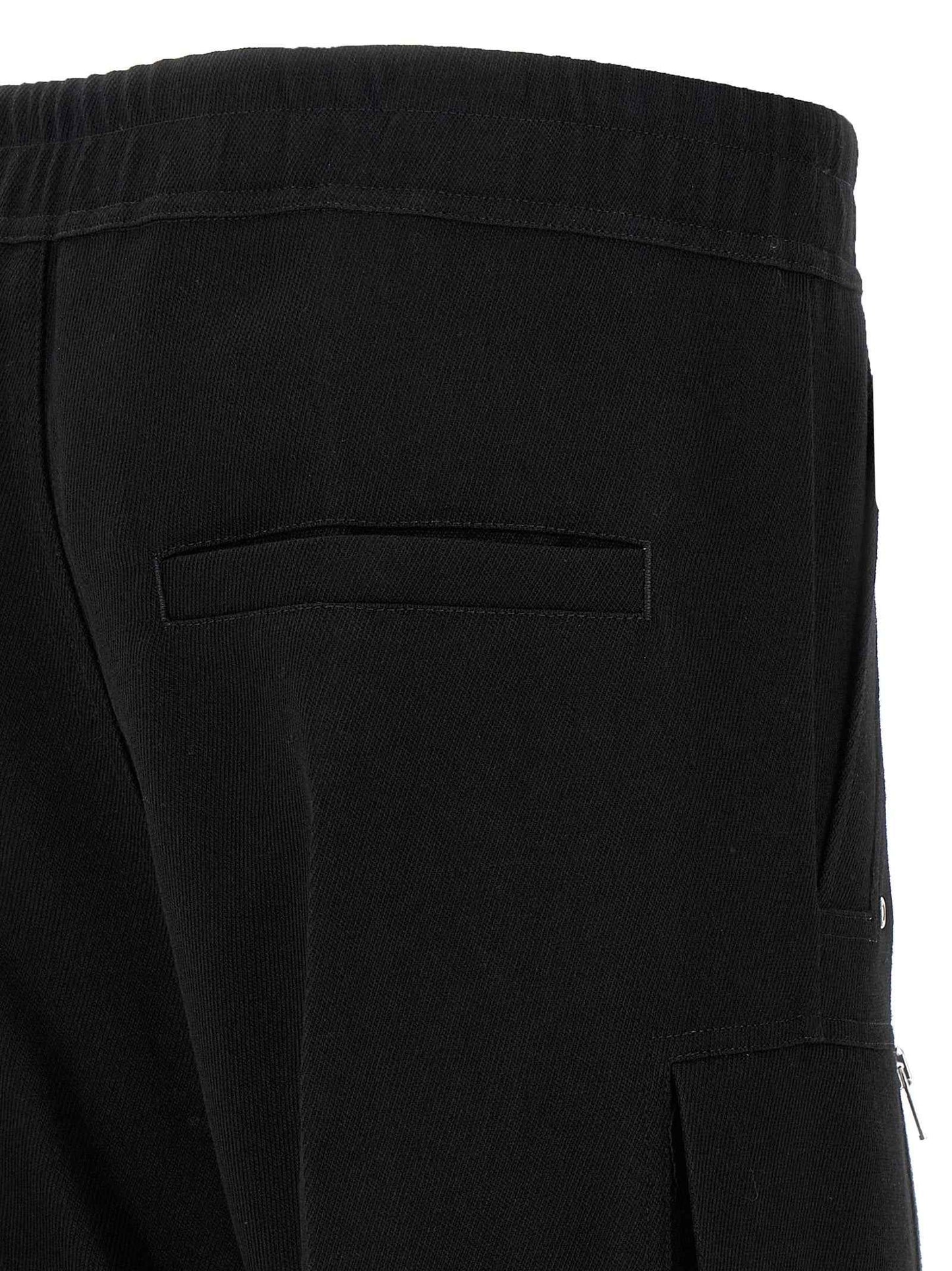 Black Wool Cargo Pants