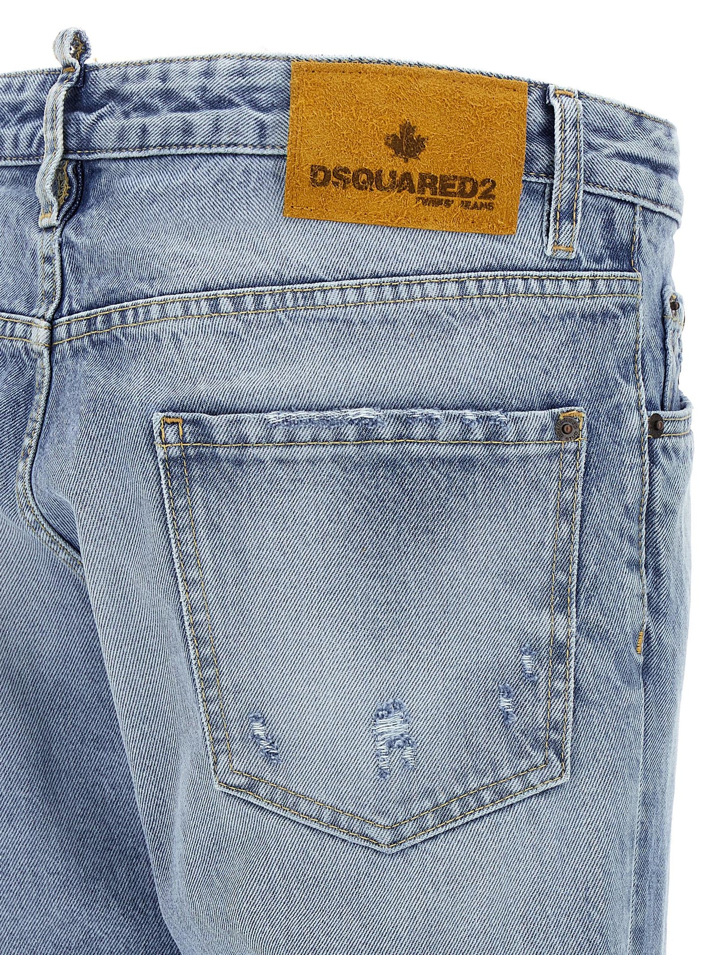 Blue Cotton Skinny Jeans