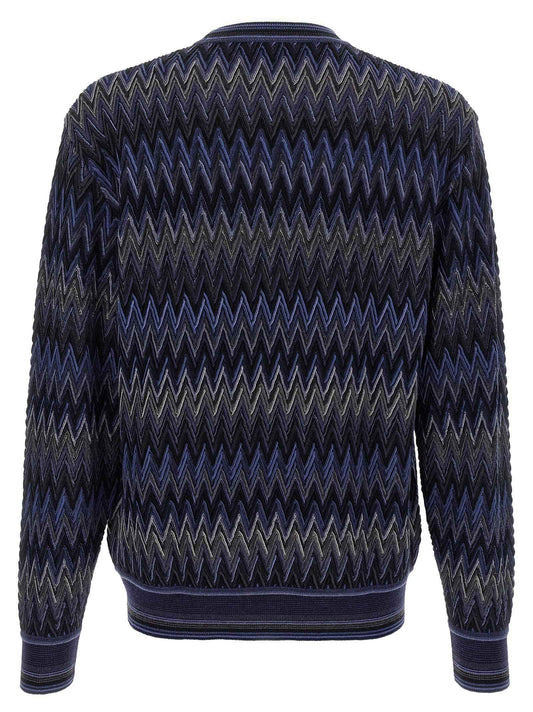 Blue Wool Cardigan
