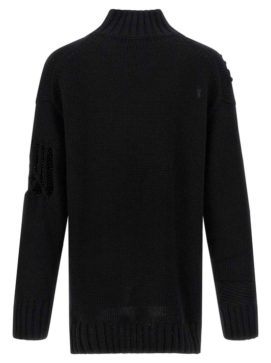 Black Wool Cardigan