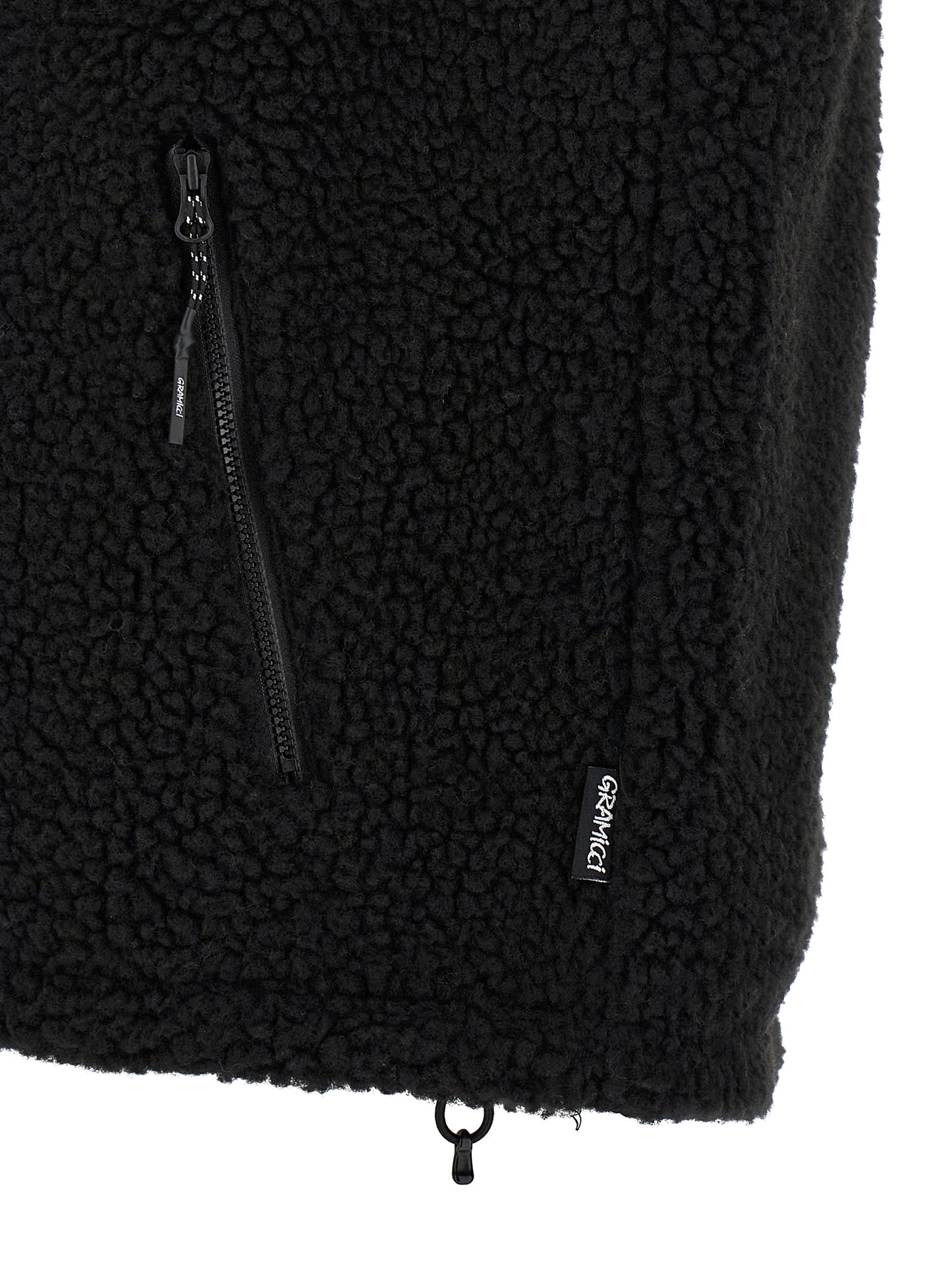 Black Polyester Sleeveless Jacket