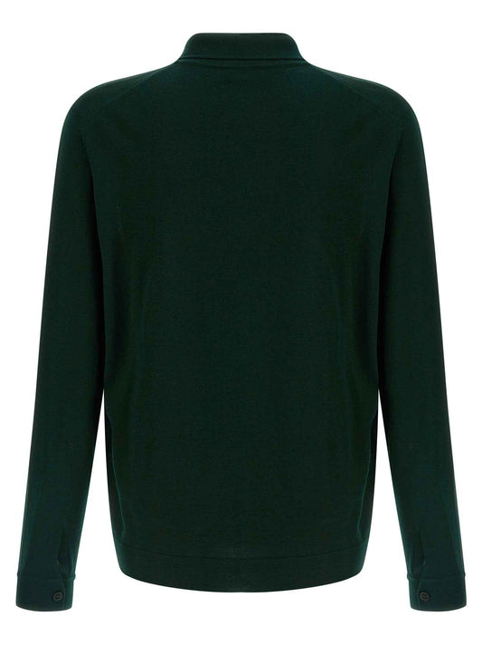 Bicolor Merino Wool Cardigan