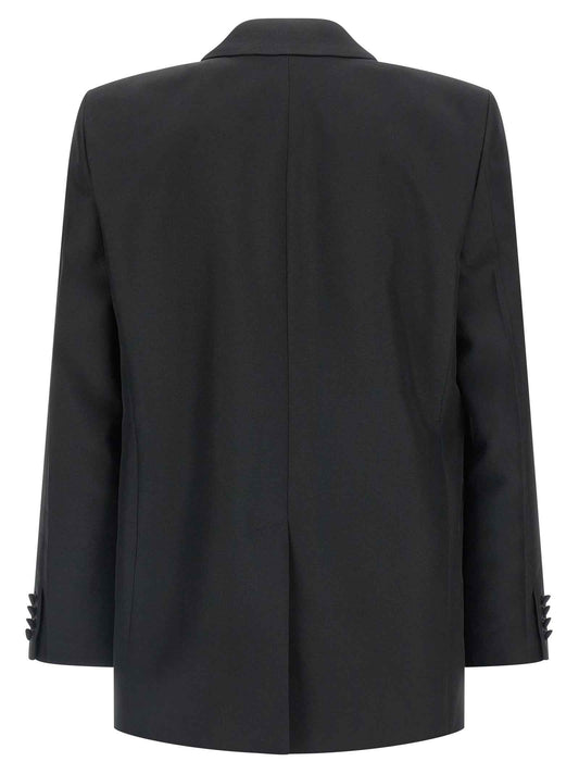 Black Polyester Blazer