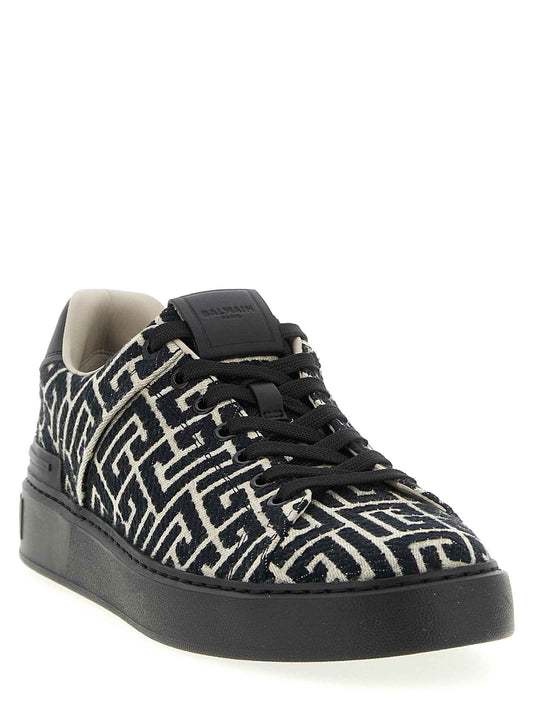 Black Cotton Sneakers