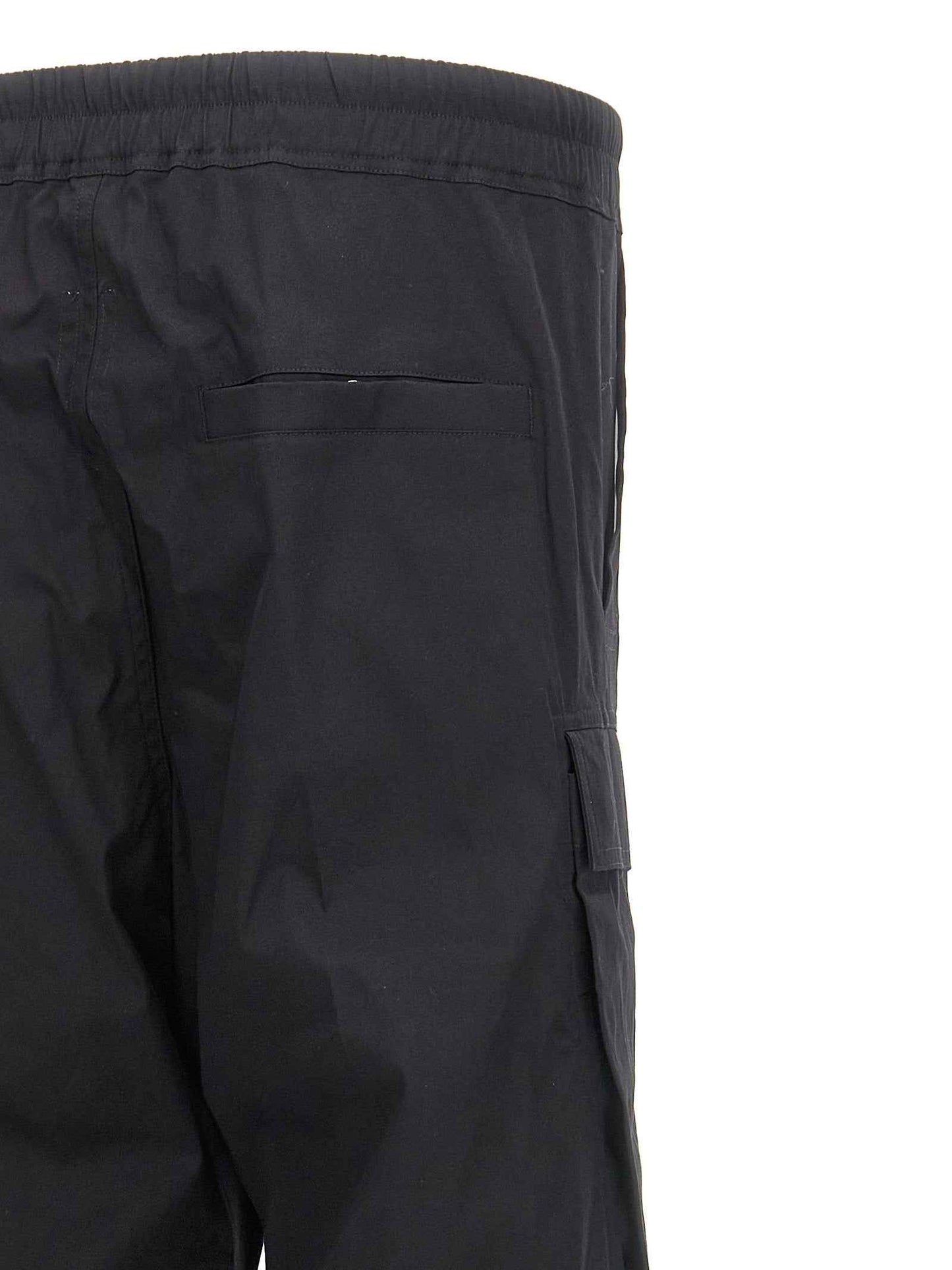 Black Cotton Cargo Pants