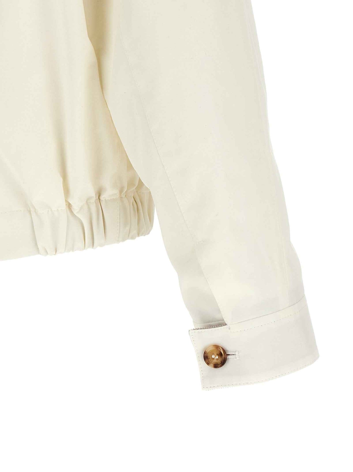 White Cotton Full-Length Jacket