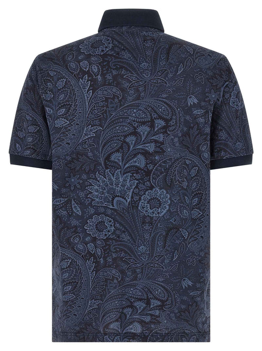 Blue Cotton Polo Shirt