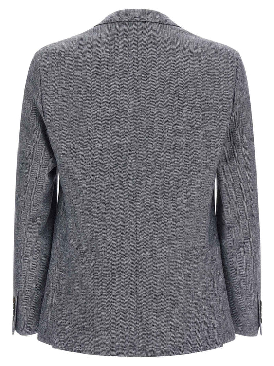 Blue Linen Blazer