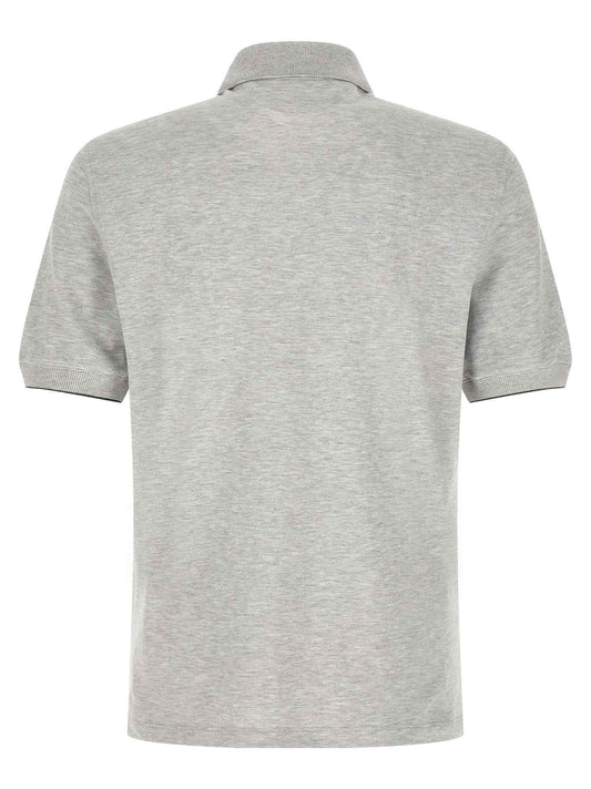 Gray Cotton Polo Shirt