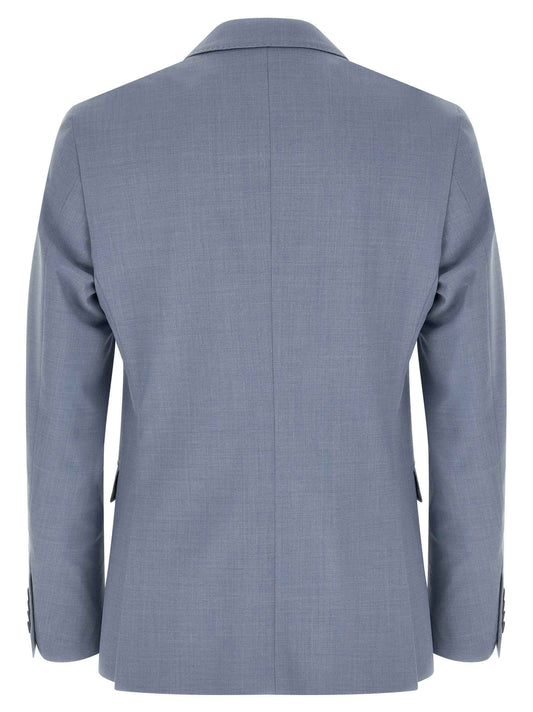 Blue Polyester Two-Piece Suit
