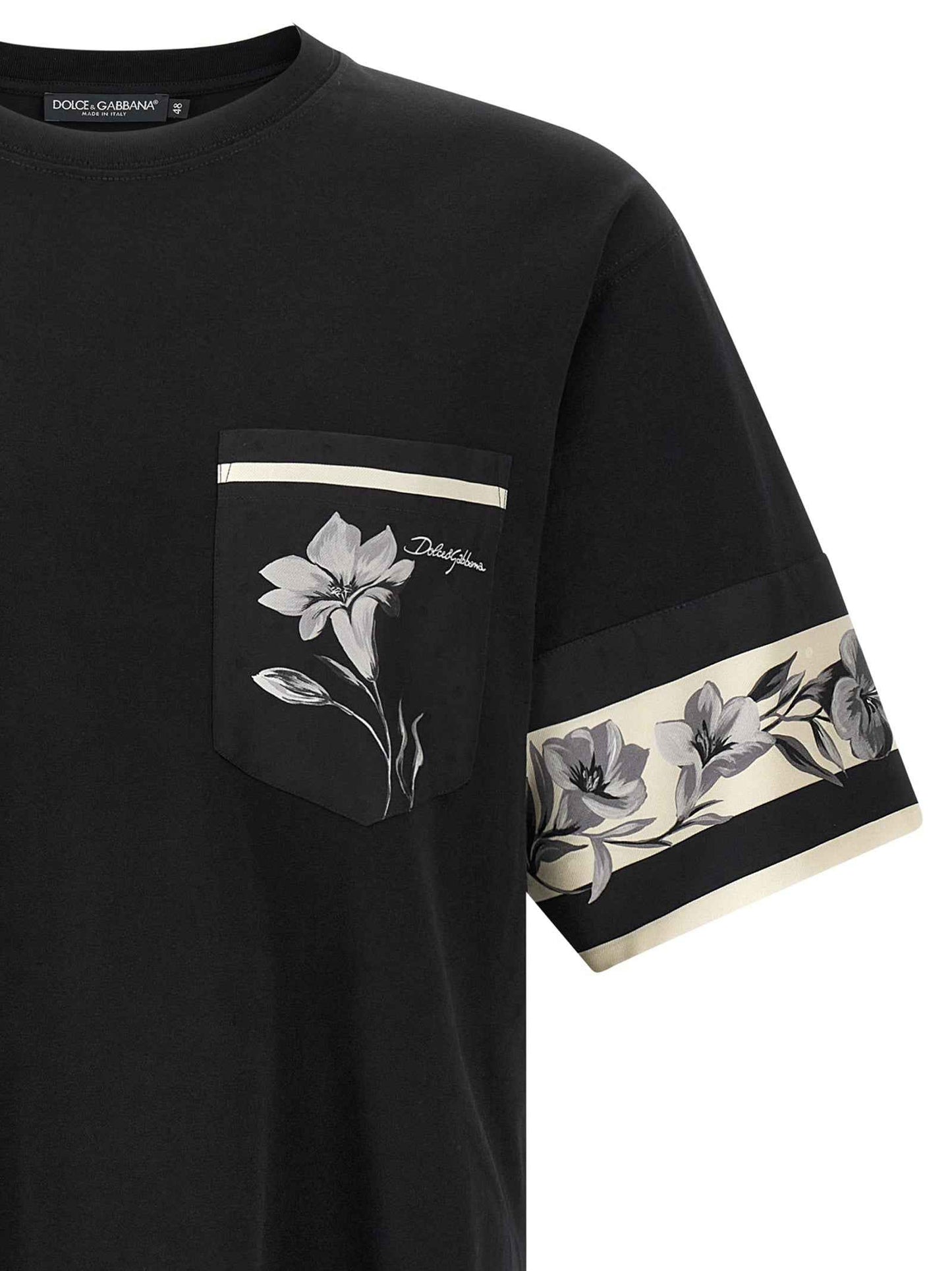 Black Cotton Long Sleeve T-Shirt