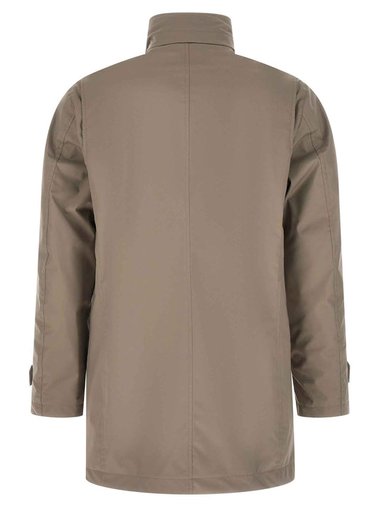 Gray Polyester Shell Jacket