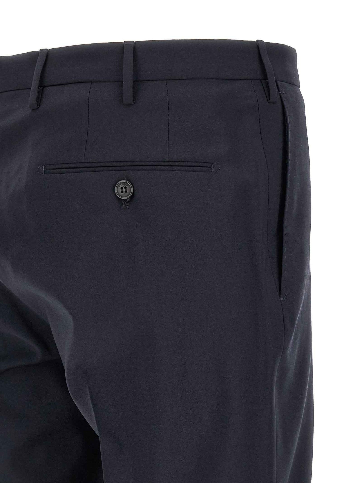 Blue Virgin Wool Dress Pants