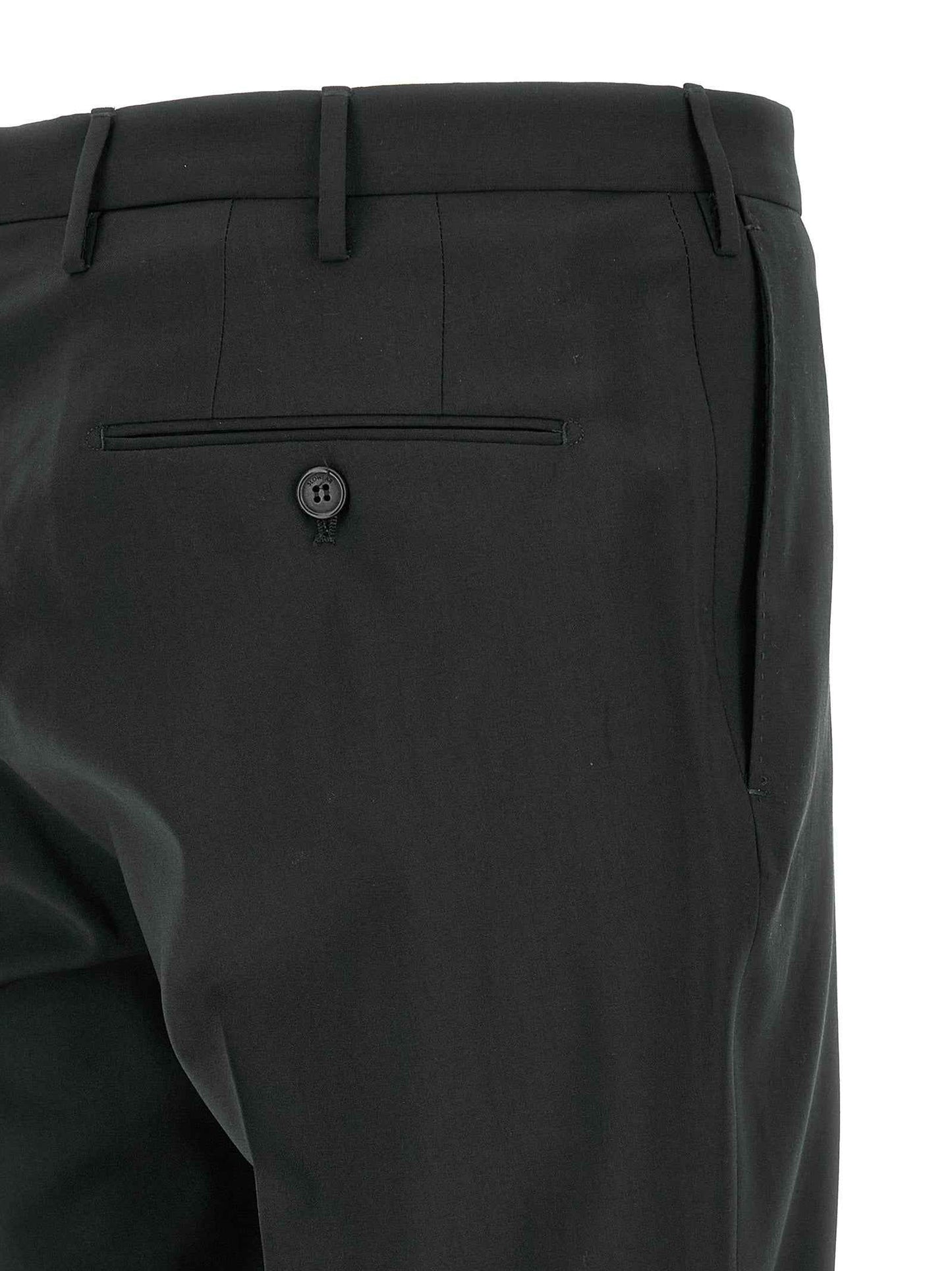 Black Virgin Wool Dress Pants