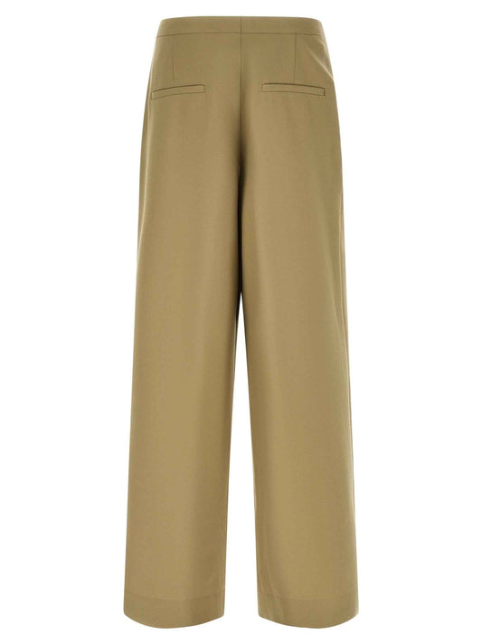 Bicolor Wool Casual Pants