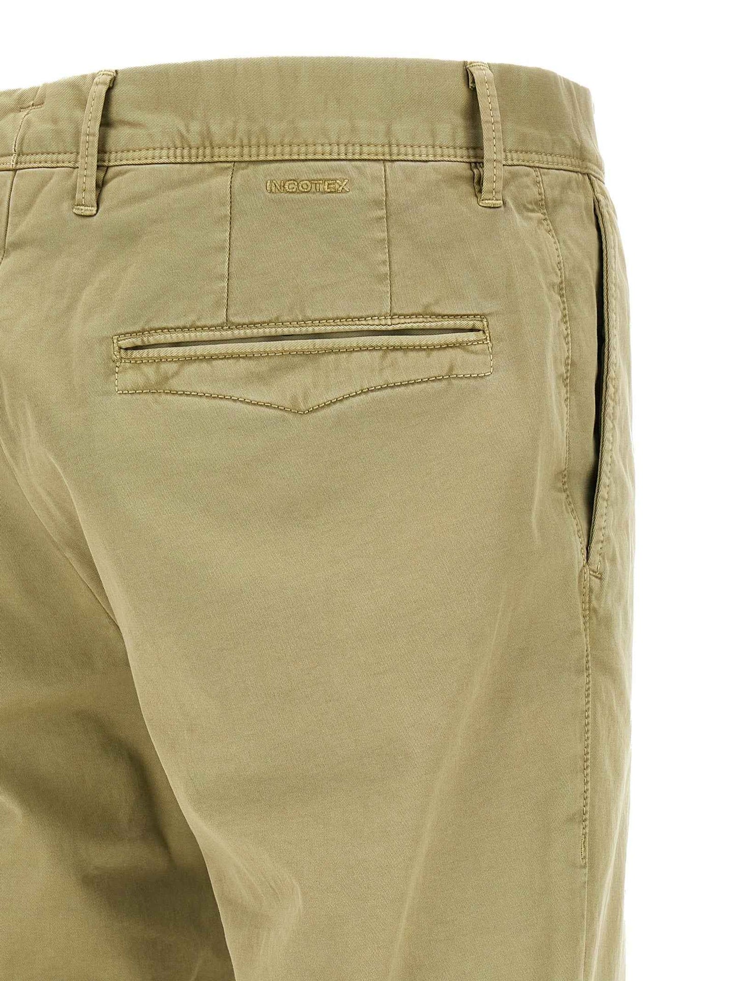 Bicolor Cotton Casual Pants