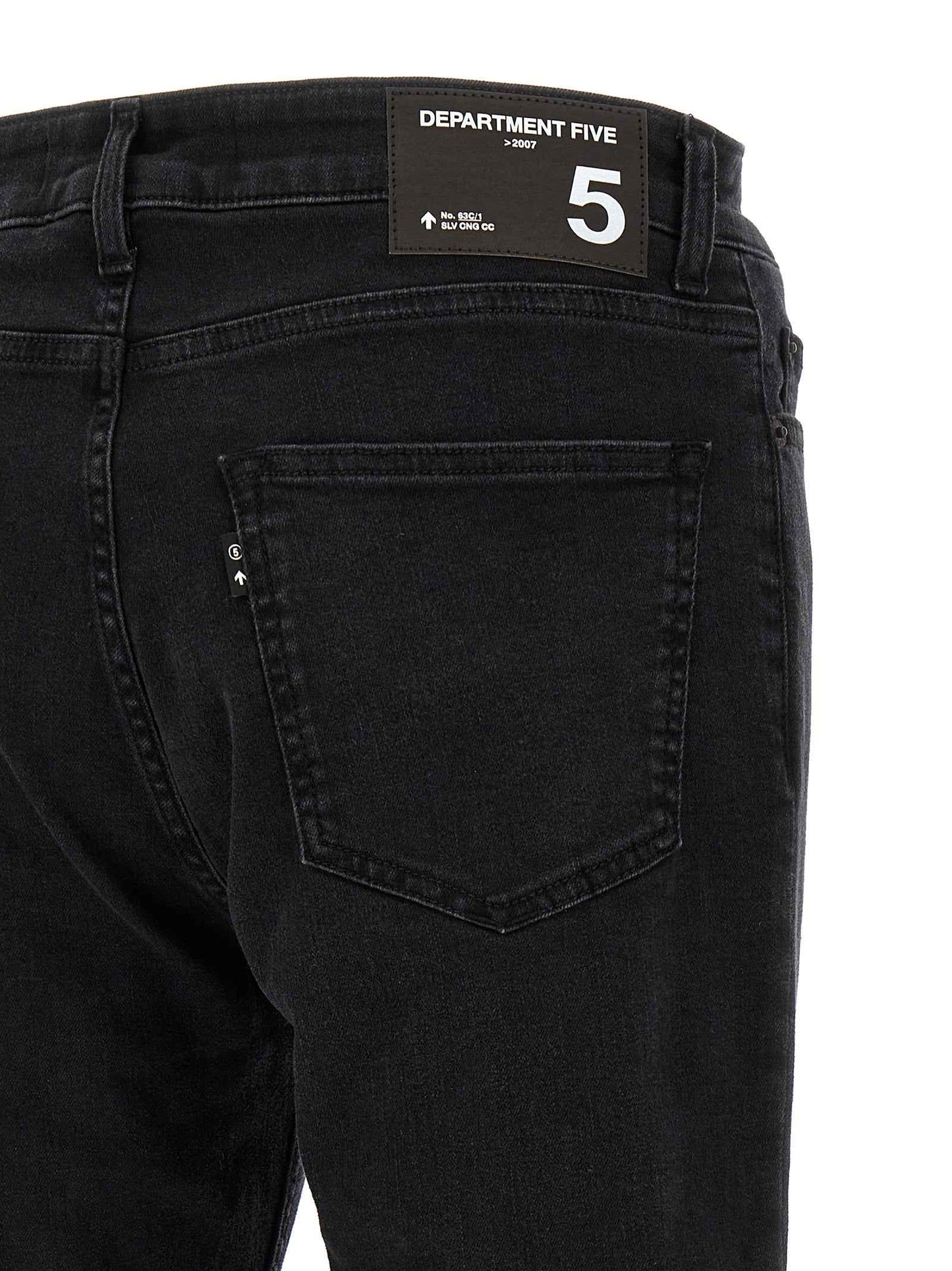 Black Cotton Cropped Jeans