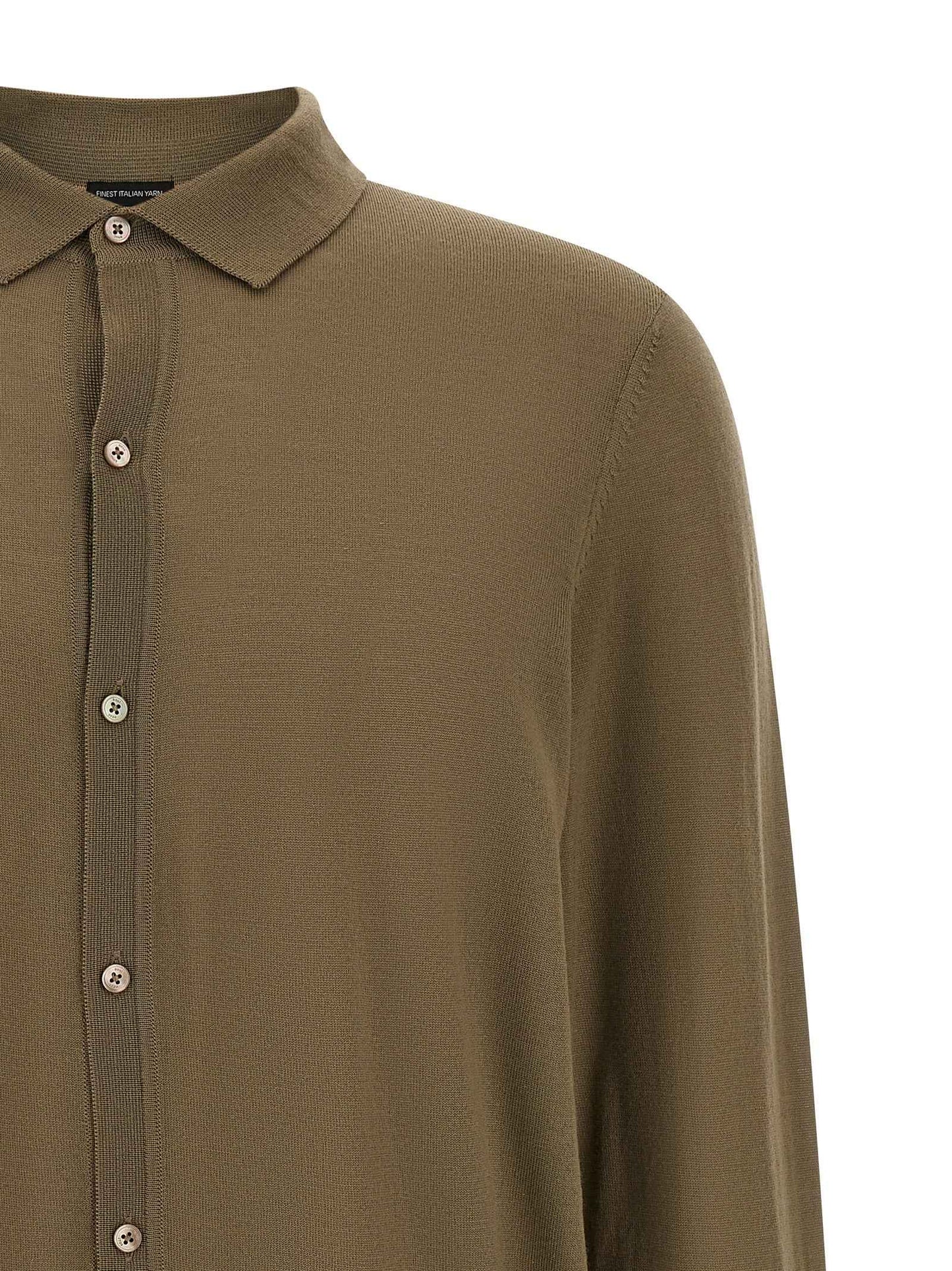 Bicolor Virgin Wool Polo Shirt