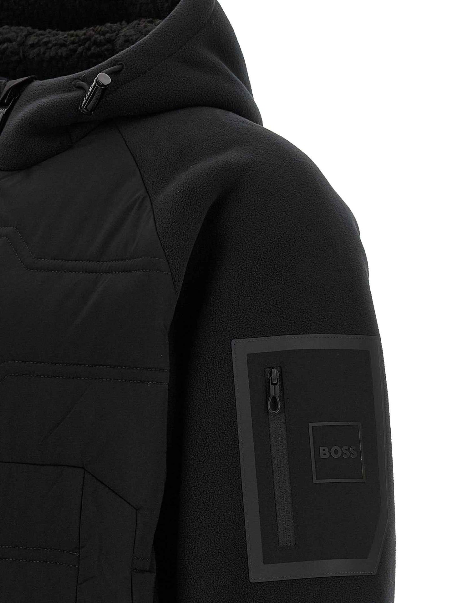 Black Polyester Shell Jacket
