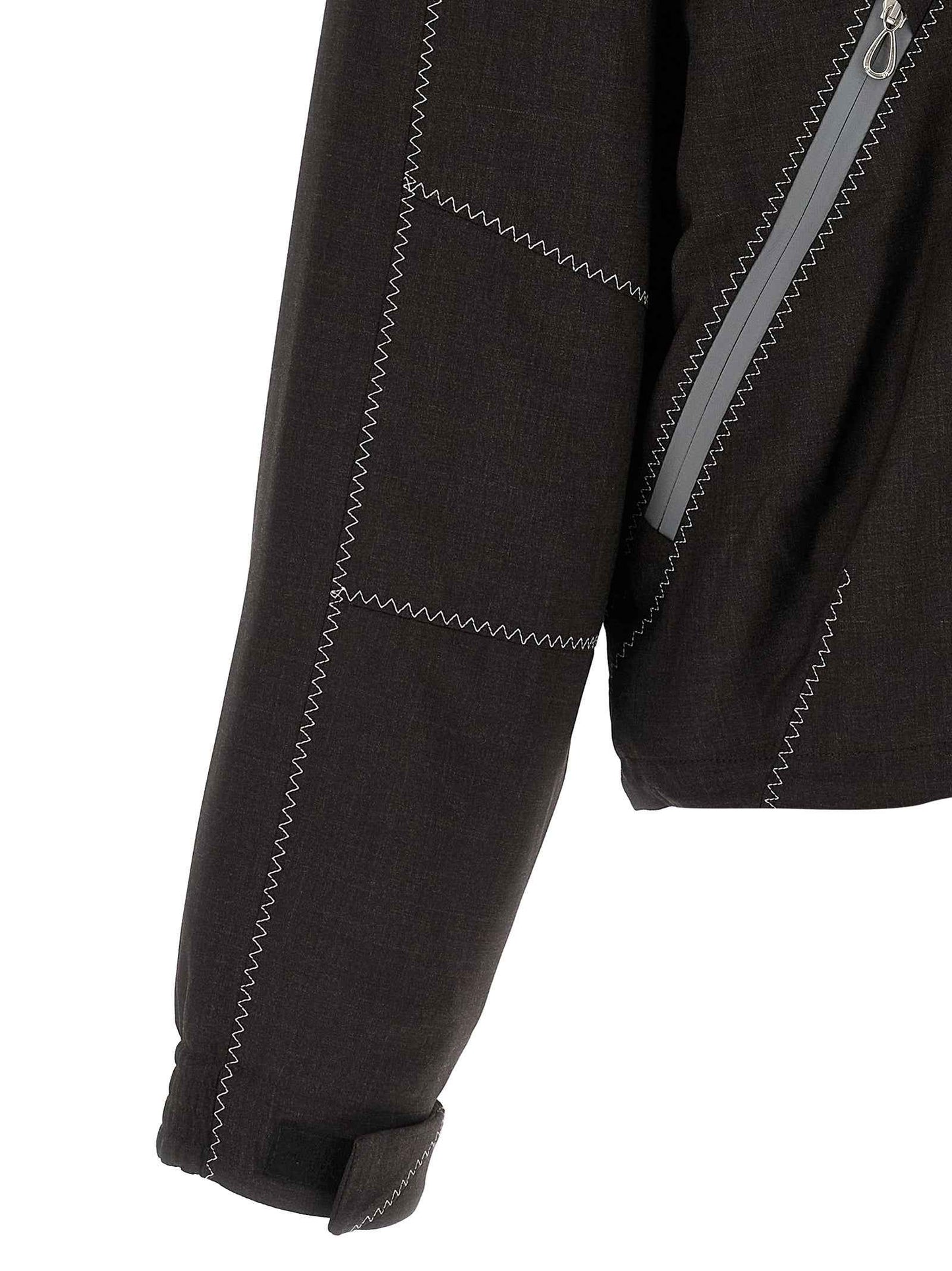 Brown Virgin Wool Full-Length Jacket