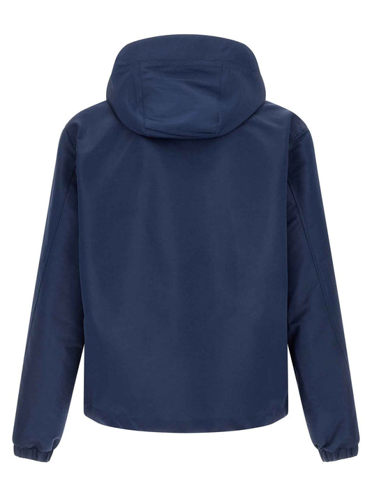 Blue Polyester Shell Jacket
