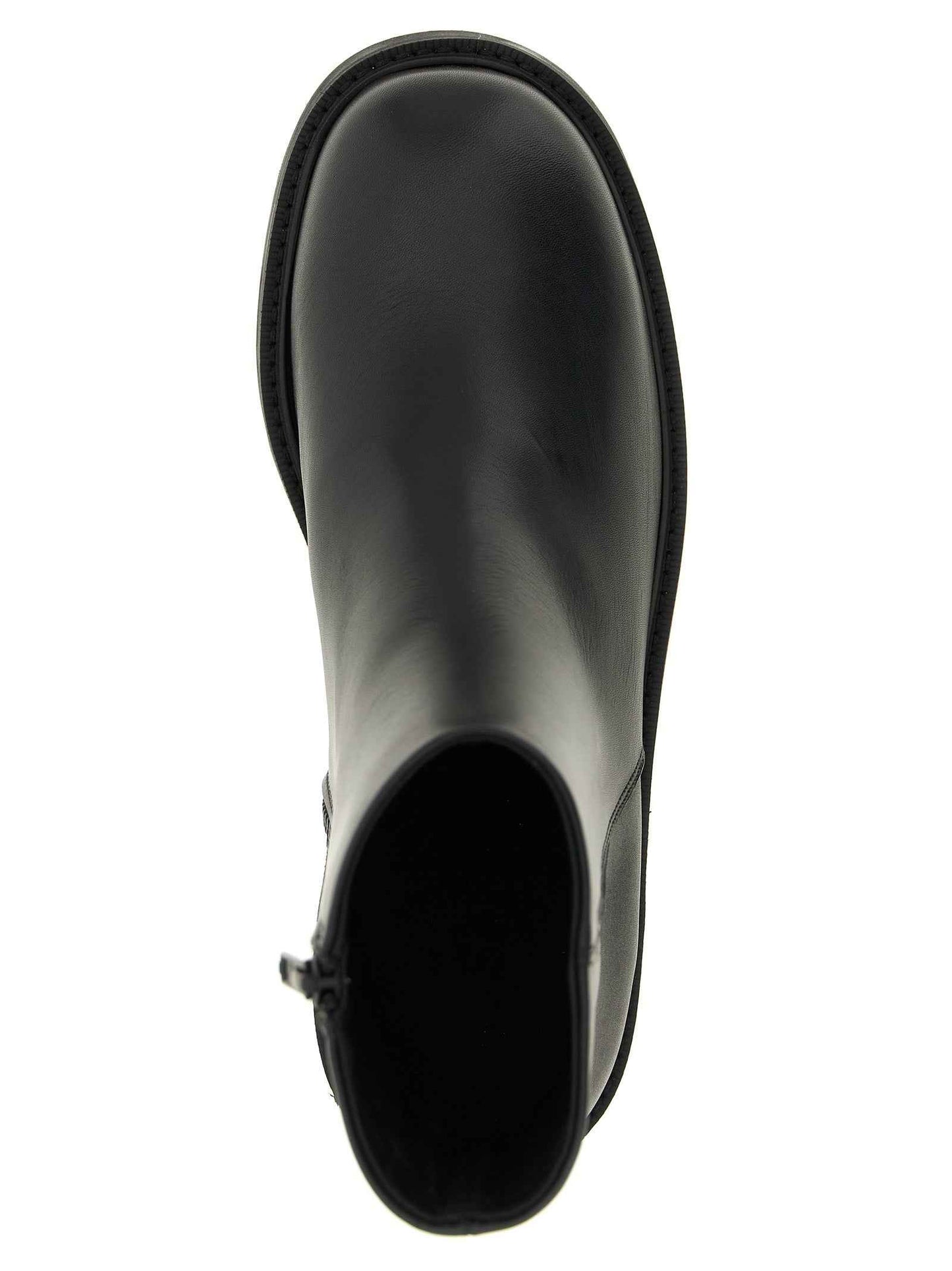 Black Calfskin Ankle Boots