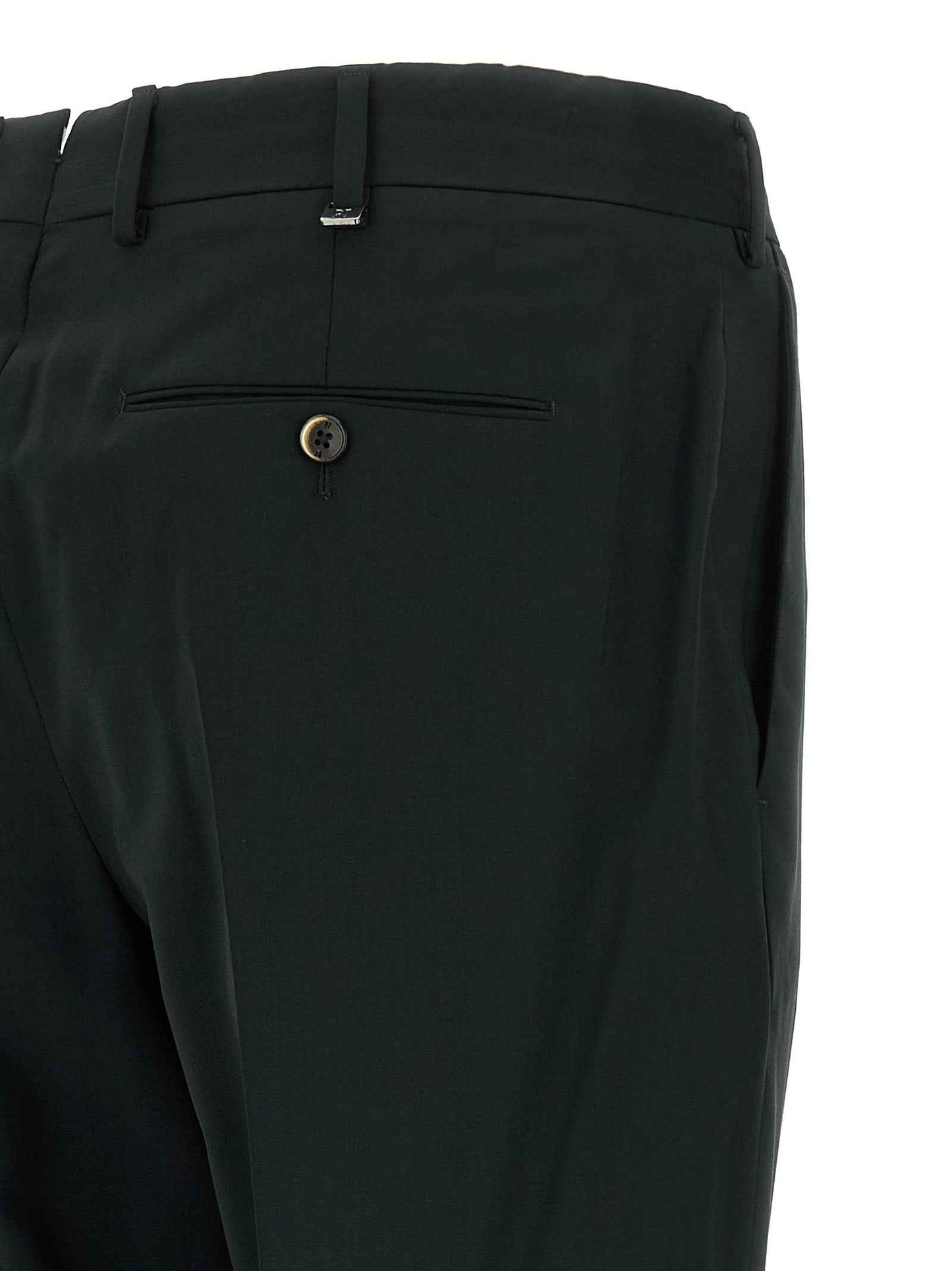 Black Virgin Wool Pants