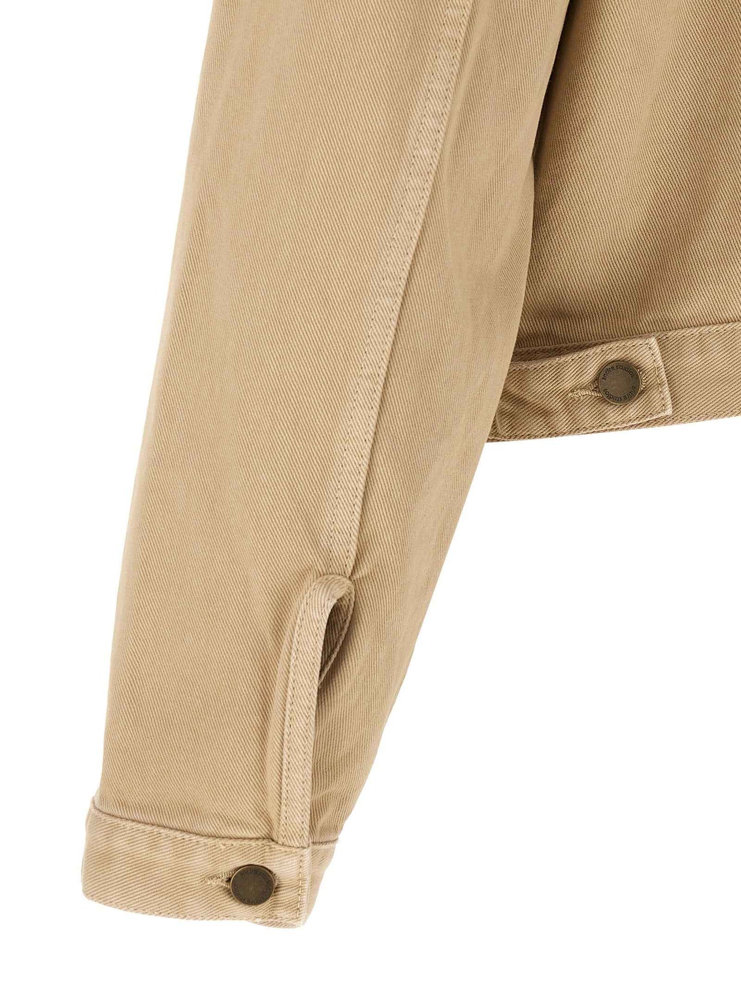 Beige Cotton Denim Jacket