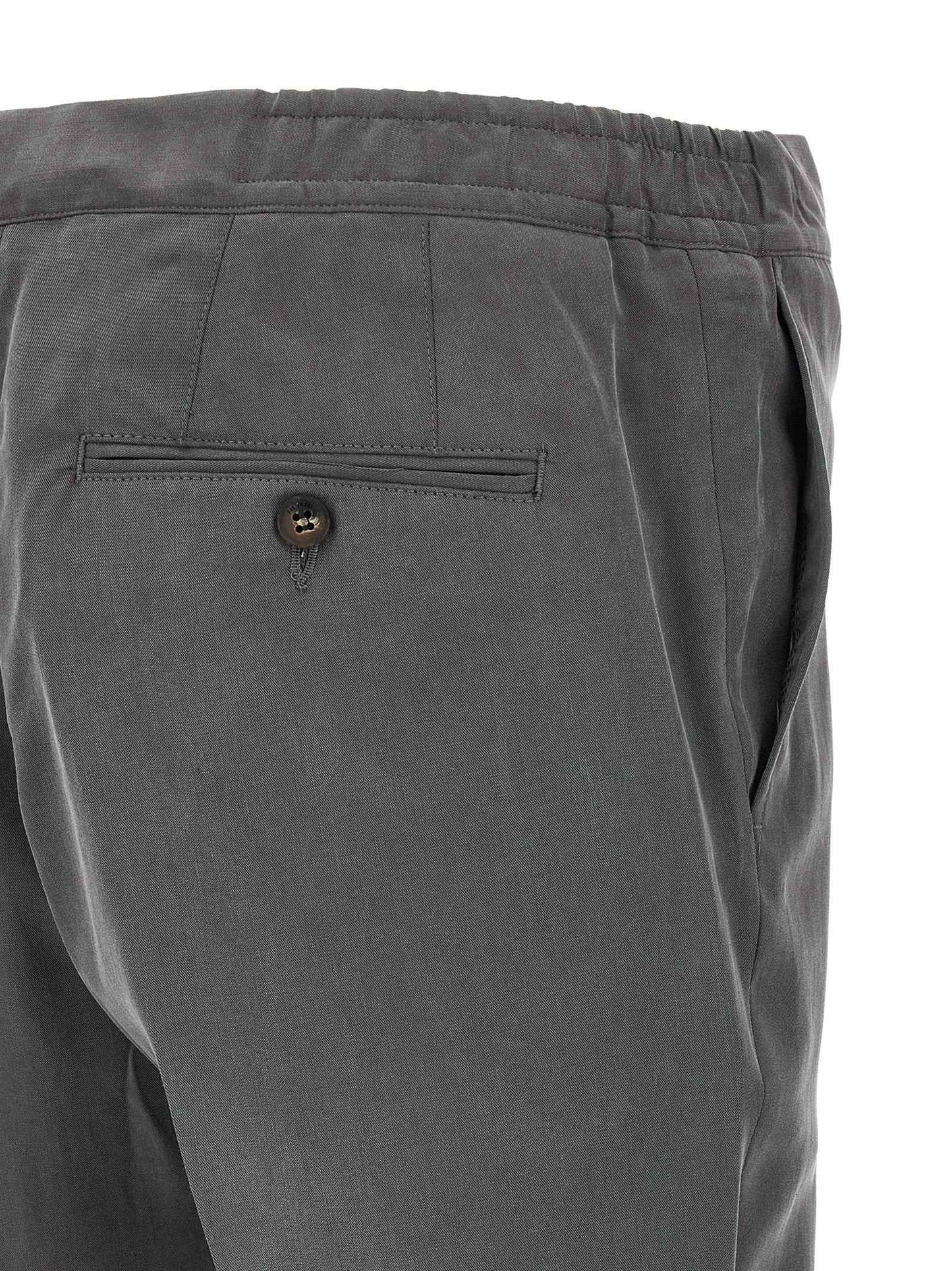Gray Lyocell Casual Pants