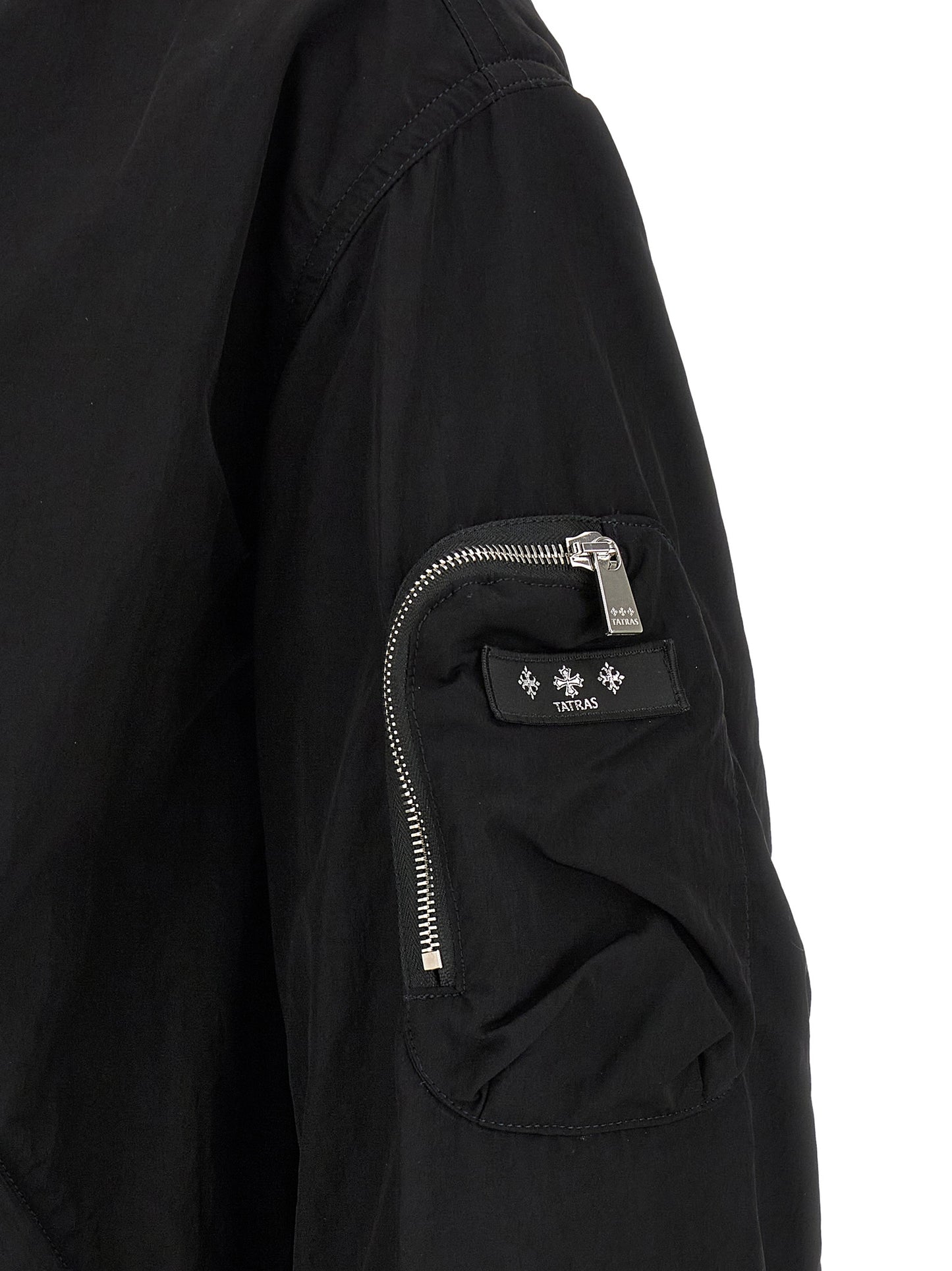 Black Nylon Bomber
