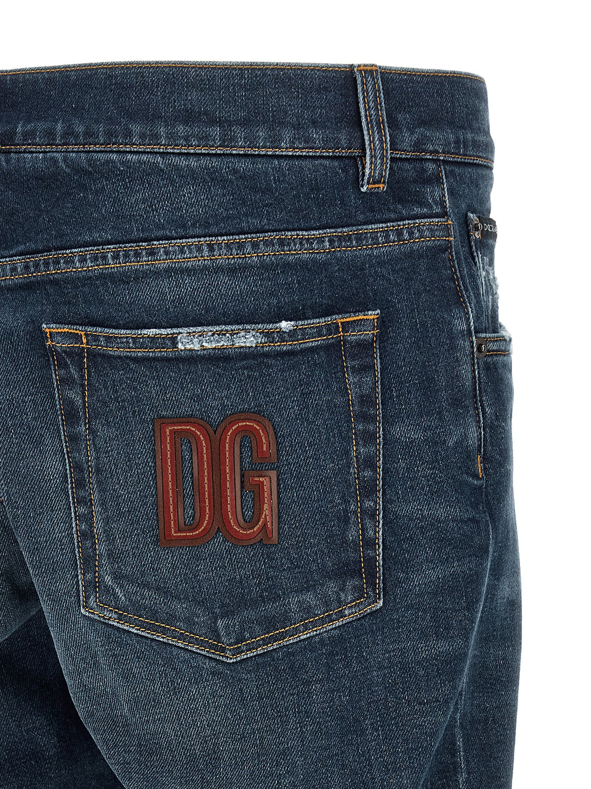 Blue Cotton Slim Fit Jeans