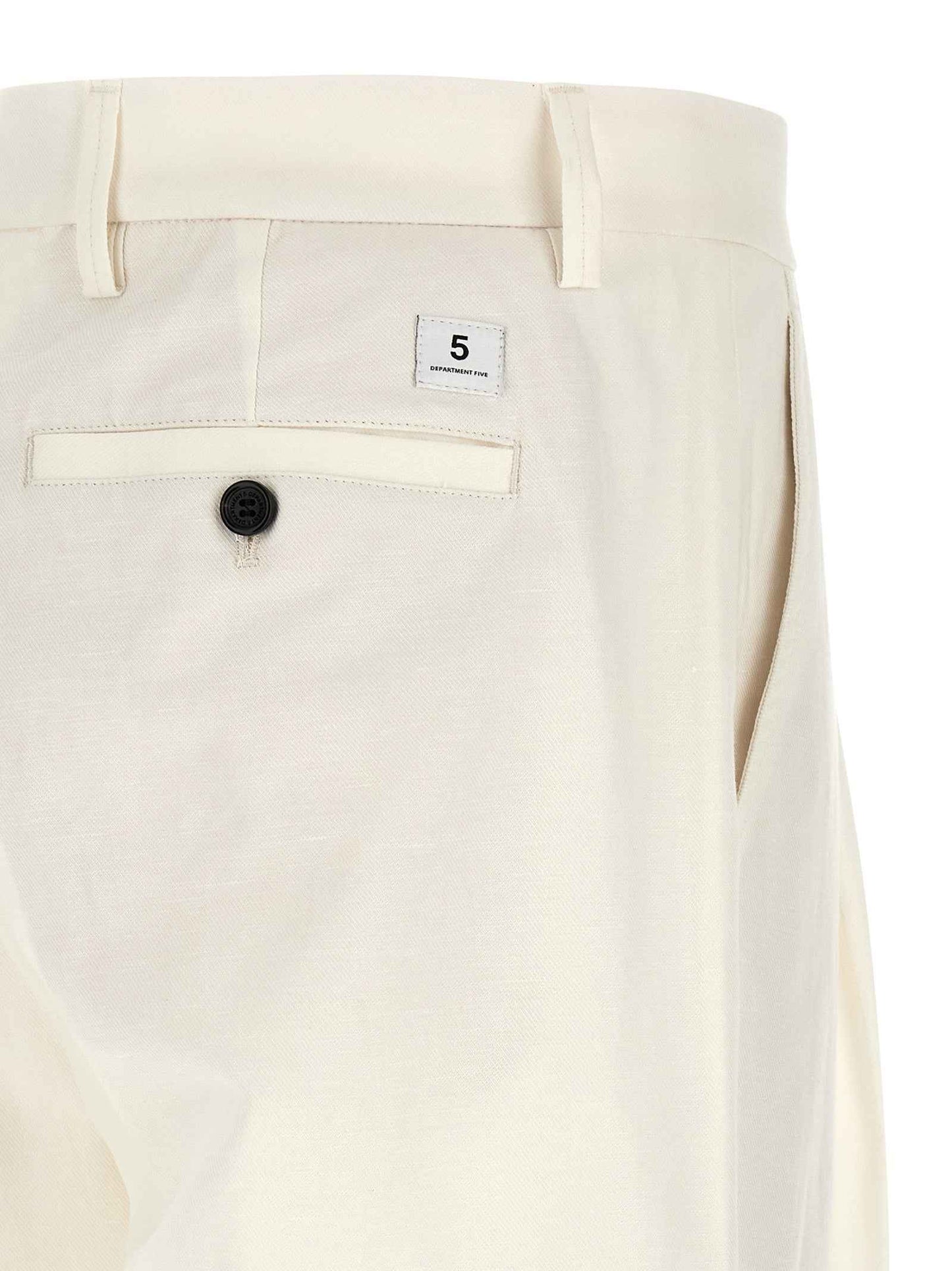 White Cotton Casual Pants