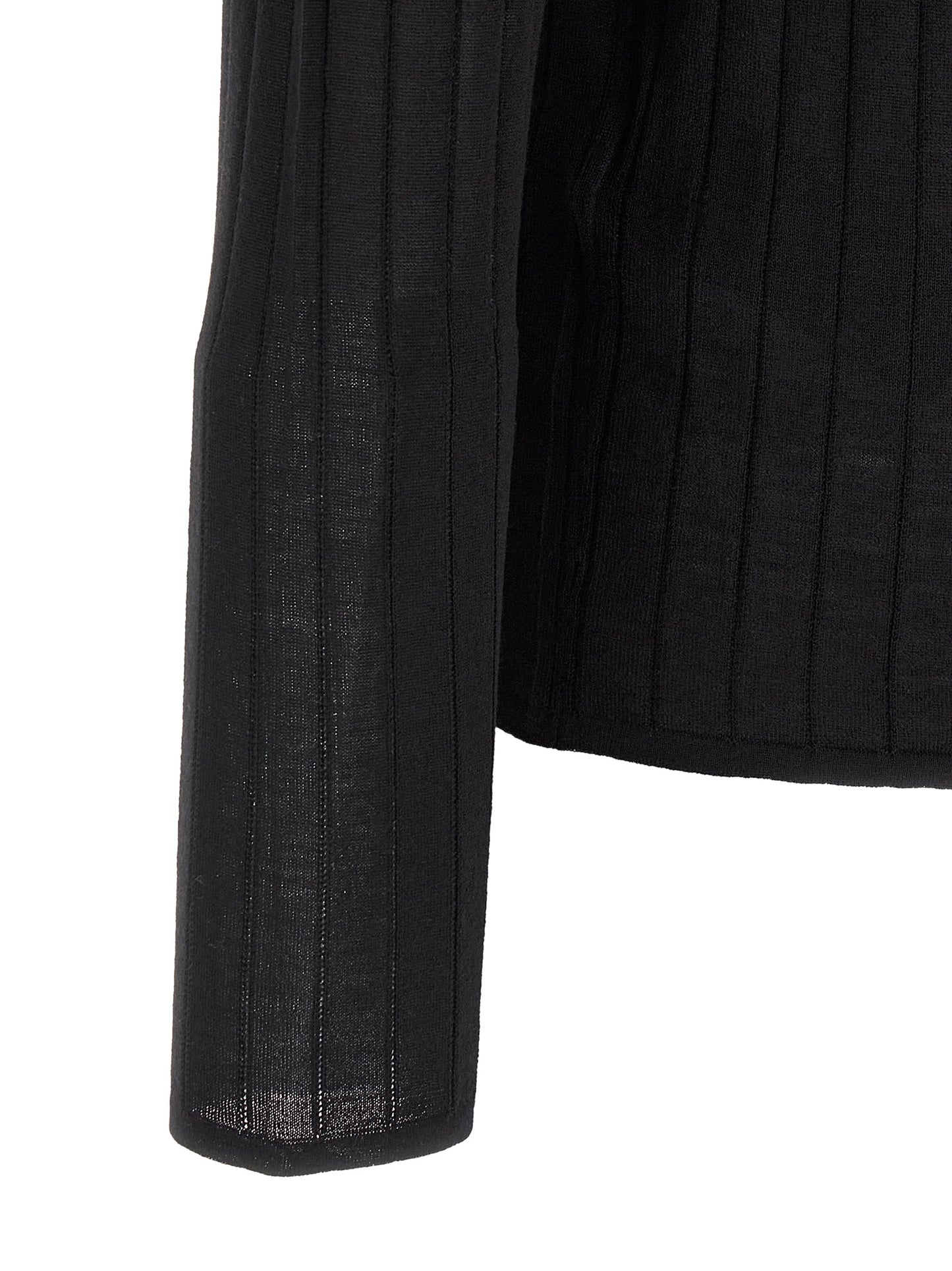 Black Wool Polo Shirt