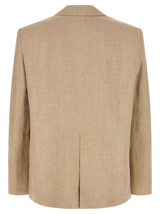 Beige Linen Blazer