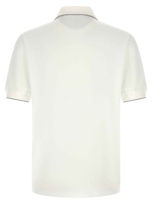 White Polyamide Polo Shirt