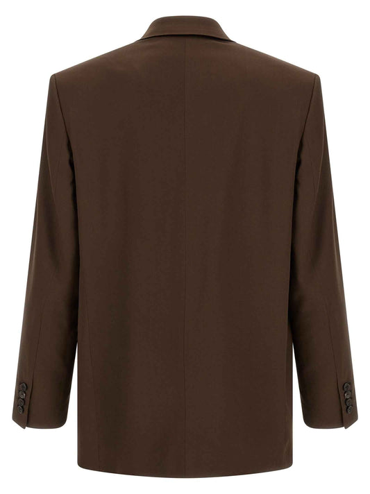 Brown Silk Blazer