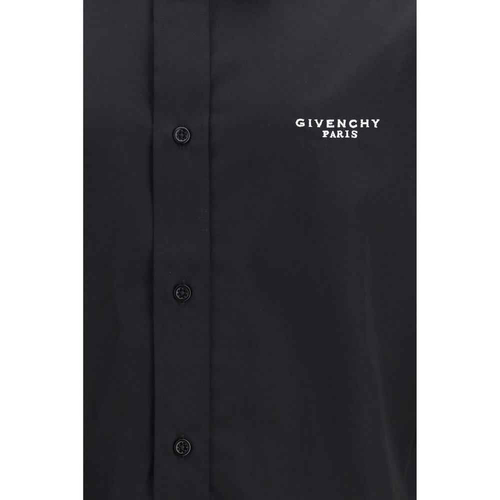 Black Cotton Dress Shirt